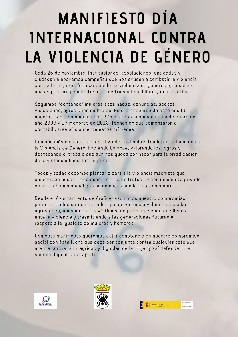 MANIFIESTO DÍA INTERNACIONAL CONTRA LA VIOLENCIA DE GÉNERO